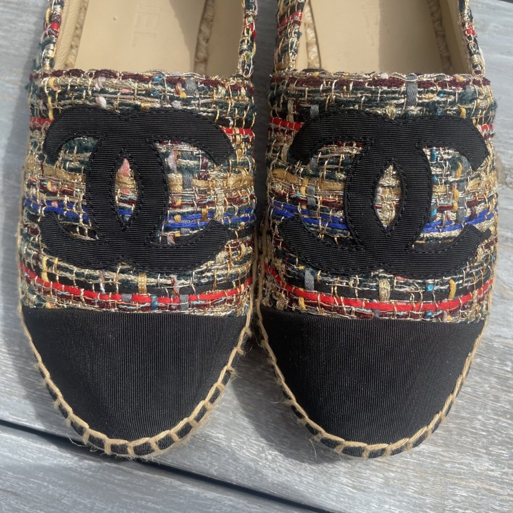 Chanel Tweed & Grosgrain Espadrilles Multicolor size EU 36 / US 6 - Picture 2 of 5